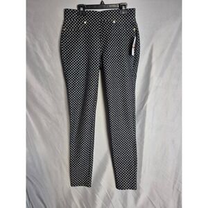 Michael Kors Basics Women's Black Polka Dot Print Skinny Pants Size S